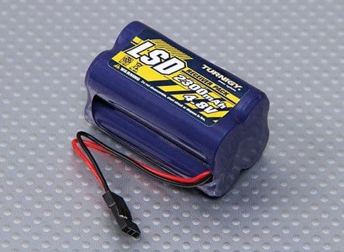 Receiver Battery Pack 2300mAh 4.8v NiMH Square