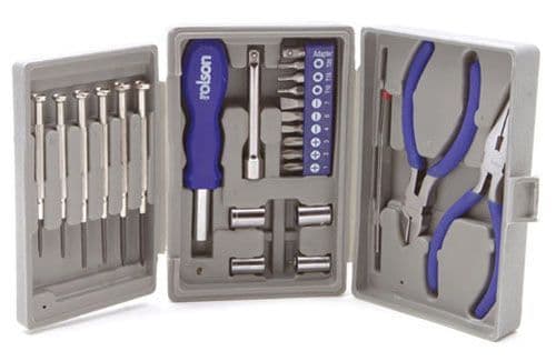 Rolson 25 Pc Mini Trifold Tool Kit T-RO-36039