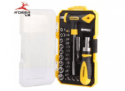 Screwdriver and Socket Set with Compact Carry Case