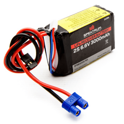 Spektrum 3000mAh 2S 6.6V Li-Fe Receiver Battery SPMB3000LFRX