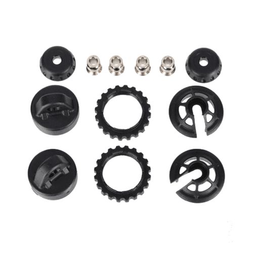 Traxxas Caps and spring retainers, GTR Long / XX-Long shock (upper cap (2 pcs) / hollow balls (4 pc