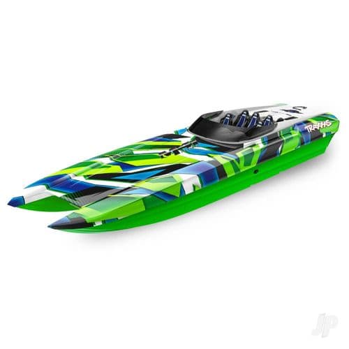 Traxxas Catamaran Race Boat Brushless Electric DCB M41 Widebody 1:10 40in Green