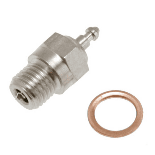 Traxxas Glow plug, super-duty (Long-Medium) / gasket