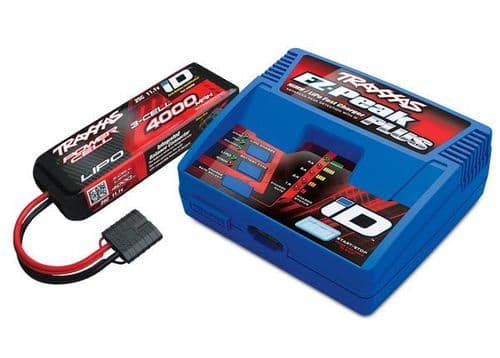 Traxxas iD Completer Pack with 1x EZ-Peak Plus Charger & 1x LiPo 3S 4000mAh Battery