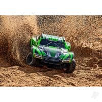 Traxxas Maxx Slash 1:8 4WD RTR Short Course Truck, Green (+ TQi 2-ch, VXL-6S, Velineon 2000kV, TSM)