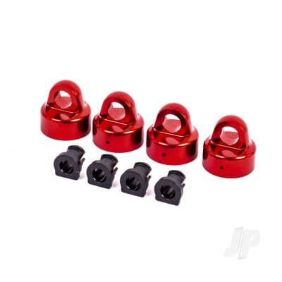 Traxxas Shock caps aluminium Red-anodised GT-Maxx shocks 4 / spacers 4