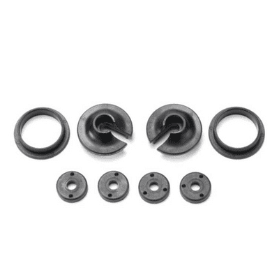 Traxxas Spring retainers, upper & lower (2 pcs) / piston head Set (2-hole (2 pcs) / 3-hole (2 pcs))