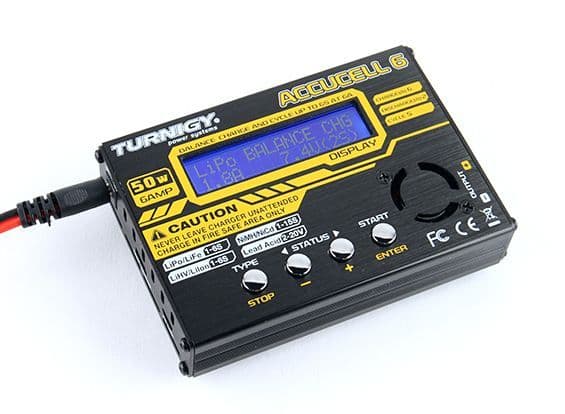 Turnigy Accucell-6 50W 6A Balancer Charger Lipo Life LiHV Nimh Nicad Capable