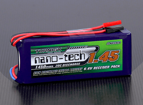 Turnigy nano-tech 1450mAh 2S1P 20~40C LiFePo4 Receiver Pack