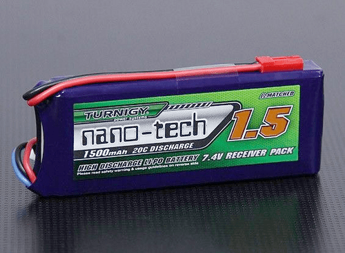Turnigy nano-tech 1500mAh 2S1P 20~40C Lipo Receiver Pack