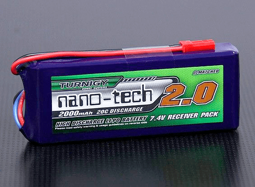 Turnigy nano-tech 2000mAh 2S1P 20~40C Lipo Receiver Pack ( jst Red )