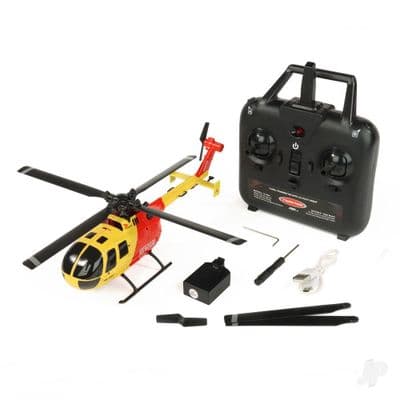 Twister BO-105 Scale 250 Flybarless Helicopter with 6 Axis Stabilisation and Altitude Hold (Yellow/R