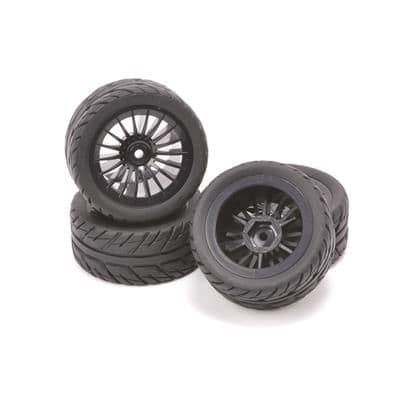 UDIRC RALLY F - TYRES A X4 (BLACK WHEEL)