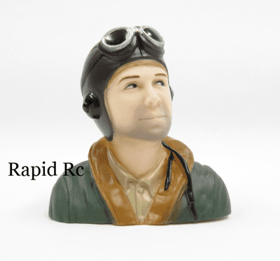 WW2/Classic Era Pilot (H66 x W66 x D35mm) ( Green )