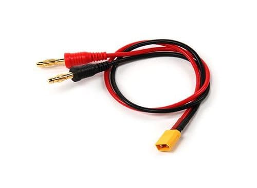 XT30 charge lead with 4mm banana plugs.