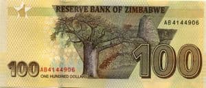 100006 ZIMBABWE P106 2020 100 RTGS Dollars  banknote uncirculated
