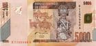 14712 CONGO DEMOCRATIC REPUBLIC P102 02-02-05 5,000 Francs banknote uncirculated