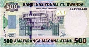 79930 RWANDA P30  01-07-2004 500 Francs banknote uncirculated
