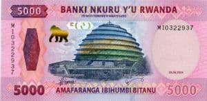 79945 RWANDA 28.06.2024 5,000 Francs banknote unciculated