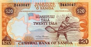 80435 SAMOA P35a (2002) 20 Tala banknote uncirculated