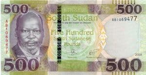 83166 SOUTH SUDAN 2018 500 Pounds banknote uncirculated