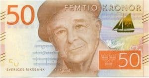 87470 SWEDEN P70 (2015) 50 Kroner banknote uncirculated