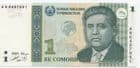 87814A TAJIKSTAN P14A 1999 1 Somoni banknote uncirculated