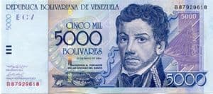 89984 VENEZUELA P84c 22nd May 2004 5,000 Bolivares banknote uncirculated