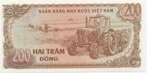 90100 VIETNAM P100c 1987 200 Dong banknote uncirculated