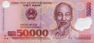 90121 VIETNAM  P121 (20)16 50,000 Dong (plastic) banknote uncirculated