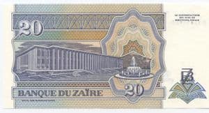 98155 ZAIRE P56 24-6-1993 20 Nouveau Zaire banknote uncirculated