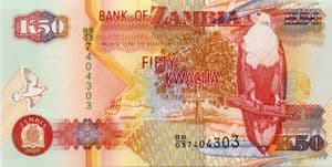 99737d ZAMBIA P37d 2003 50 Kwacha banknote uncirculated