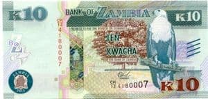 99758 ZAMBIA P58 2015 10 Kwacha banknote uncirculated