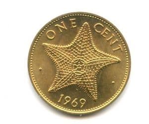 Bahamas KM2 1969 1 Cent coin uncirculated