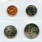 Cayman KM131-4 2013 set containing 1, 5, 10 and 25 Cents coins uncirculated