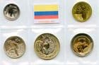 Colombia 2016-18 Type set of coins containing 50, 100, 200, 500 and 1,000 Pesos uncirculated