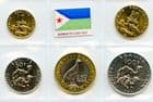 Djibouti KM23-6.42 2007-13 Type set containing 10, 20, 50, 100, and 250 Franc coins uncirculated