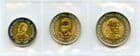 Ecuador KM101-3 1997 set containing 100, 500 and 1,000 Sucres coins uncirculated