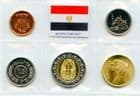 Egypt 2008-10 Type set containing 5, 10, 25 and 50 Piastres and 1 Pound coins uncirculated
