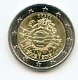 Estonia KM70 2012 2 Euro coin 10th Anniversary of The Euro uncirculated