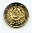 France KM1846 2012 2 Euro coin 10th Anniversary of the introduction of the Euro uncirculated