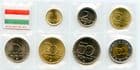 Hungary KM692-7,721 1995-2004 Type set containing 1, 2, 5, 10, 20, 50 & 100 Forint uncirculated