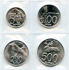 Indonesia 1999/2003 Type set of coins containing 50, 100, 200 and 500 Rupiah uncirculated