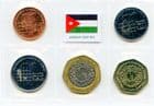 Jordan 2008-11 Type set 1 Qirsh, 5 & 10 Piastres, 1/4,1/2 Dinar uncirculated