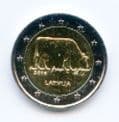 Latvia 2015 2 Euro coin Family Farming (Cow) uncirculated