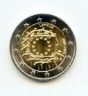 Latvia KM172 2015 2 Euro coin 30th Anniversary of the EU Flag uncirculated