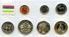 Mauritius 2000-9 Type set 5, 20 Cents & 1/2, 1, 5, 10,, 20 Rupee coins uncirculated