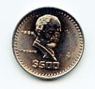 Mexico KM529 1988 500 Pesos coin regular issue type, Fracisco Madero uncirculated