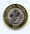 Mexico KM986 20 Peso coin 100th Anniversary of Air Force unciculated