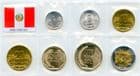 Peru 2003-8 Type set 1, 5, 10, 20, 50 Centimos 1 & 2 Neuvo Sol coins uncirculated